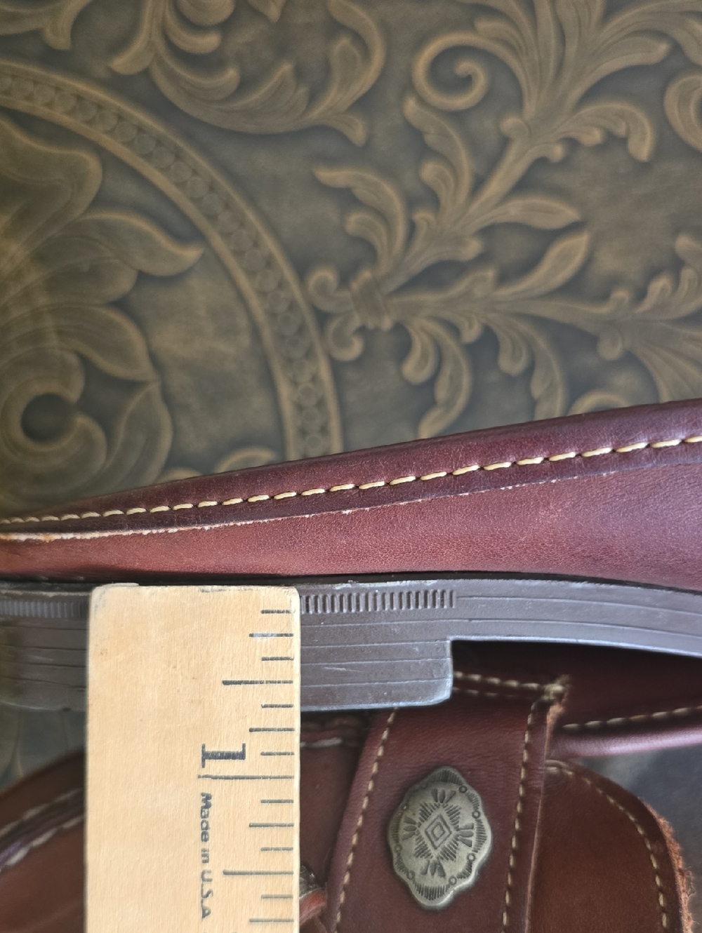 Dexter Tassel Backless Loafers in Chestnut Brown - Picture 6 of 6
